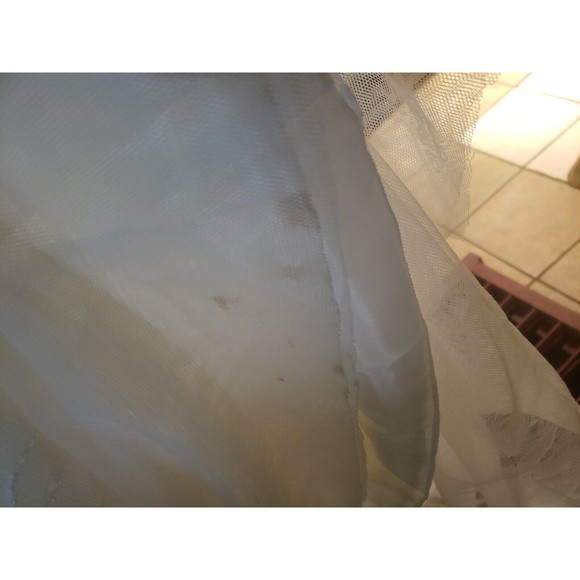 AS IS Watters Wtoo 10302 Sz 8 Bridal Street 32b Wedding Dress ivory english net - Picture 10 of 12